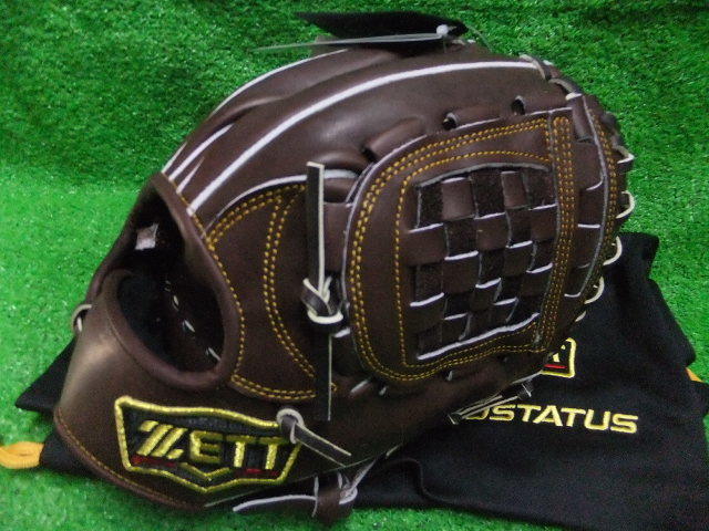 ゼットプロステイタス硬式投手用グローブ限定カラーチョコブラウン新品