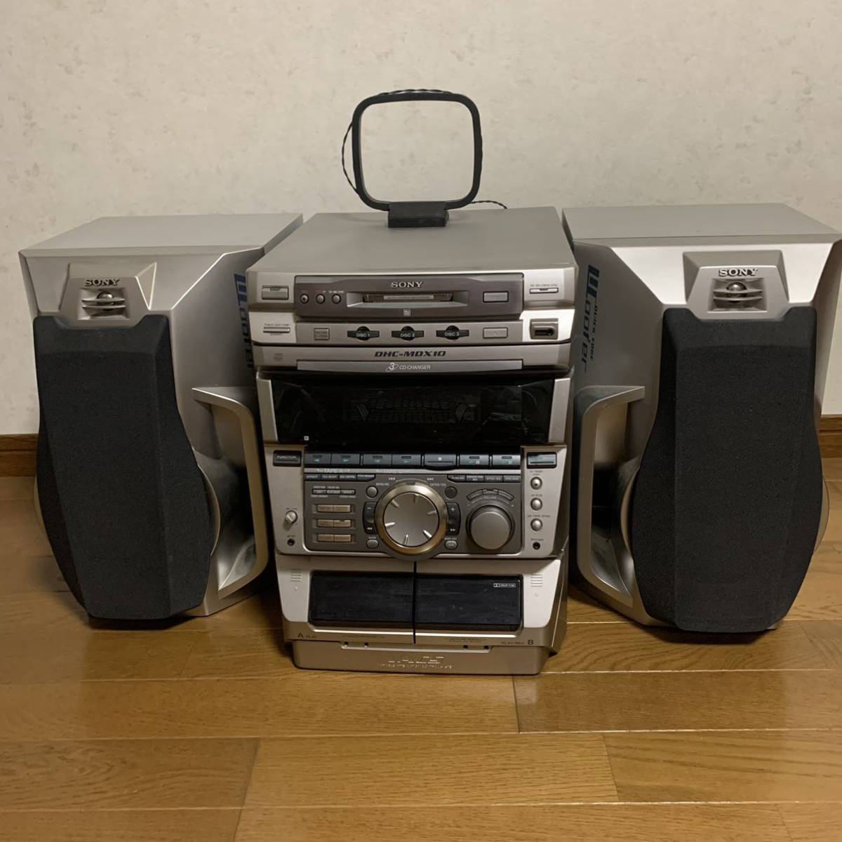 SONY コンポ HCD-MDX10 MDコンポ CD カセットテープ ラジオ SS-MDX10の