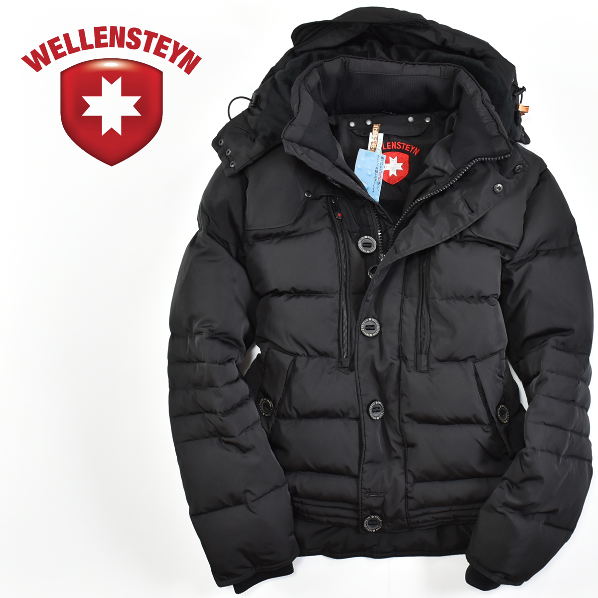 Wellensteyn ウェレンステイン ★ MOTORO 超防寒 高性能 フーディ ダウン ジャケット コート 黒 メンズ M クリーニング＆撥水加工済