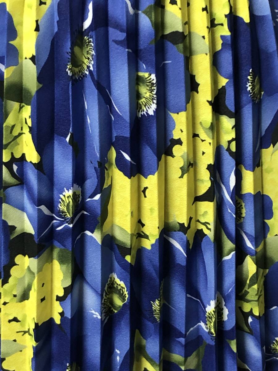 バレンシアガ プリーツスカート 花柄 34 デムナ・ヴァザリア  