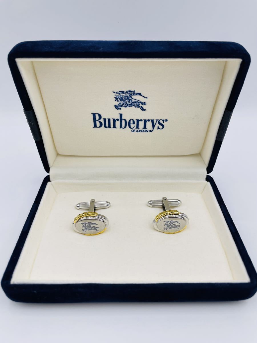 カフス バーバリー Burberrys ゴールド シルバー コンビ バーバリー