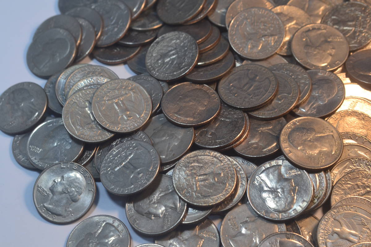 身辺整理・USAワシントンクオター白銅コイン２キログラム