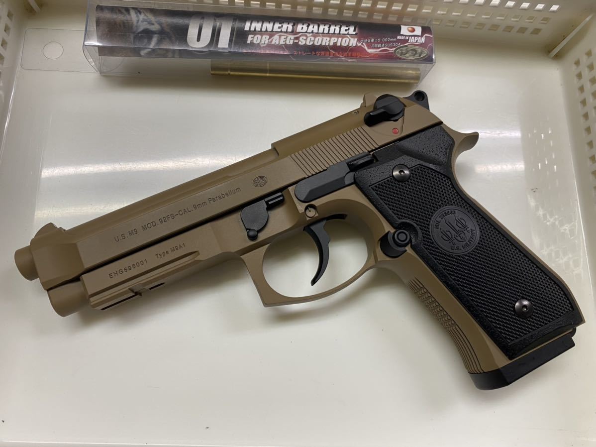 【豊富な，格安】 東京マルイ 電動ハンドガン M9A1 ベレッタ 塗装 インナーバレル交換カスタム リポバッテリー付き(電動ガン)｜売買されたオークション情報、yahooの商品情報をアーカイブ公開 - オークファン 電動ガン