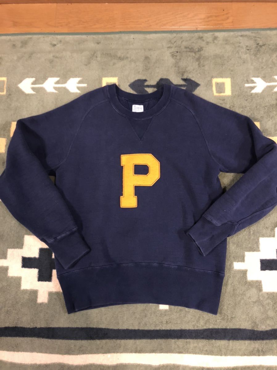 格安，SALE フェローズ/Pロゴ/フリーダムスリーブ/サイズ38/ネイビー/フェルト/Pherrow's/定価16000円程/スウェット/ウエアハウス/クッシュマン/ウエス(スウェットシャツ、トレーナー)｜売買されたオー トップス