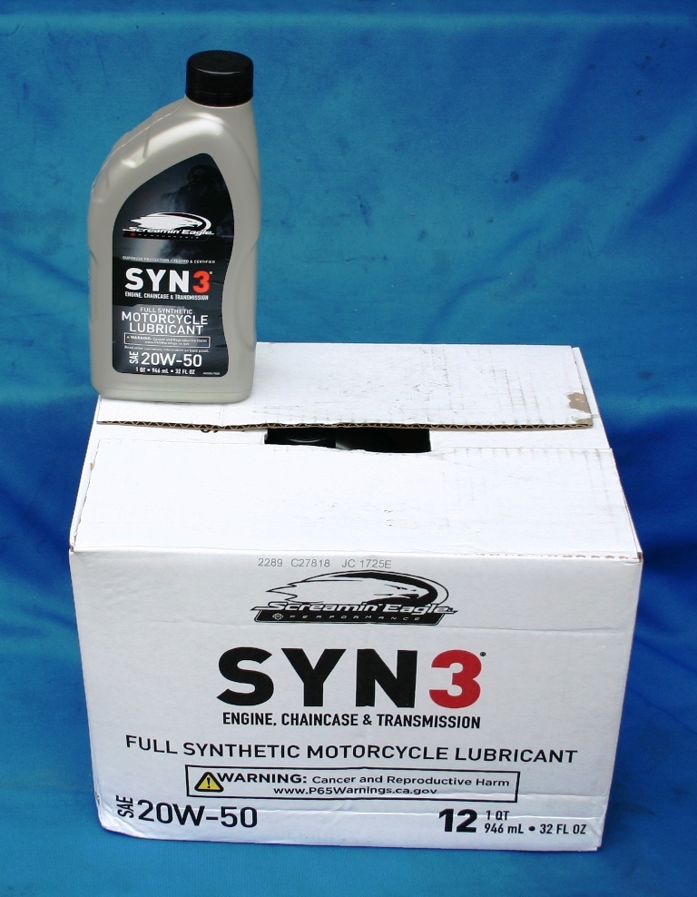 12本セット ハーレー純正オイル SYN3 100％化学合成 SAE 15w/50 定価：6，