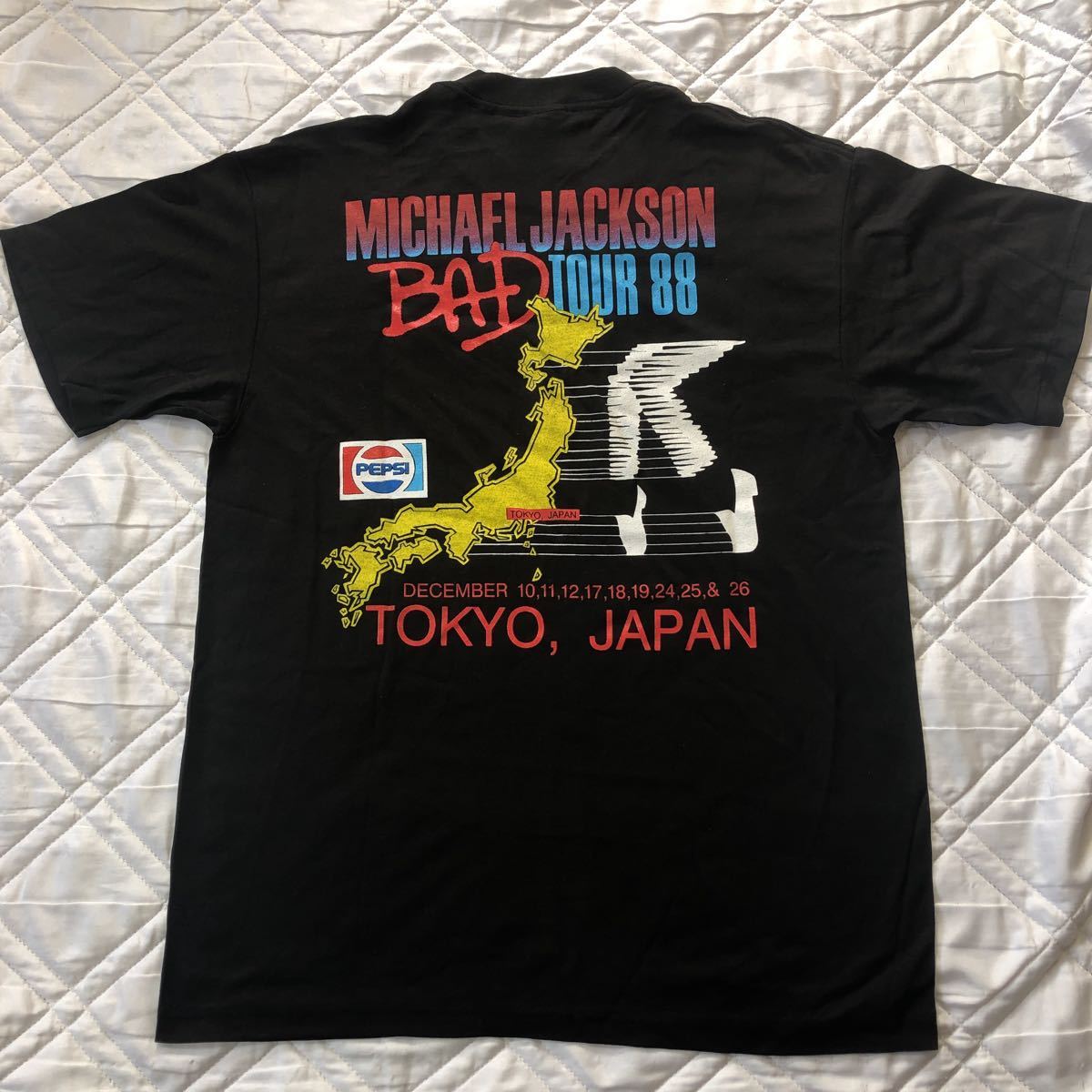 未使用】マイケルジャクソン ツアーTシャツ BADツアー 1987～1988