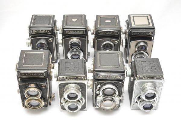 ★ジャンク★ 二眼カメラ まとめ売り ８台 BEAUTYFLEX yashicaflex OLYMPUSFLEX RICOHFLEX