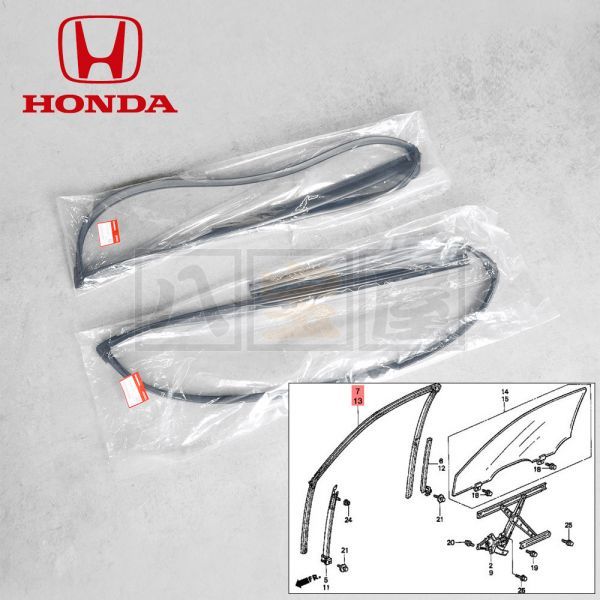 新品 ホンダ純正 EP3 シビック タイプR フロントドア ランチャンネル