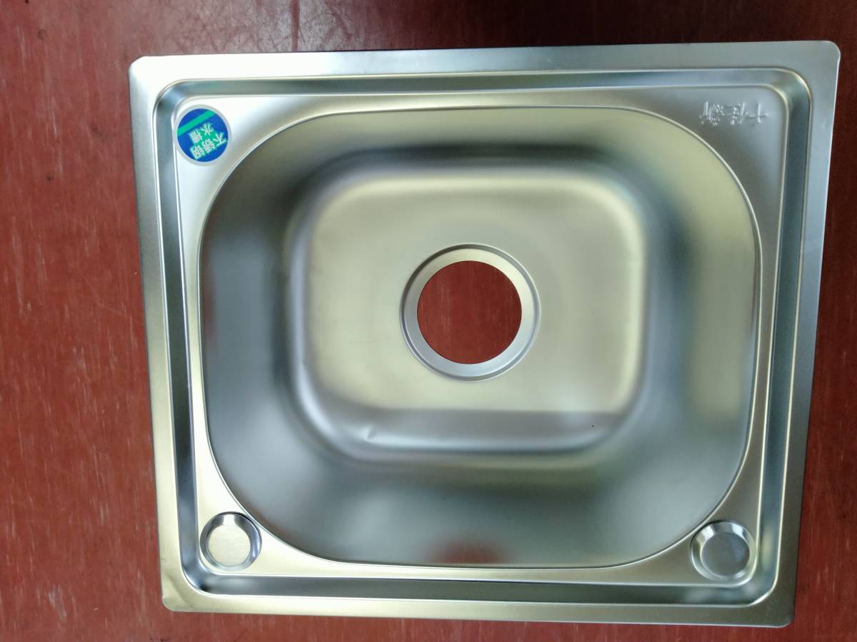 台所 キッチン シンク ステンレス 製 の 簡易 流し台 屋台 BBQ アウトドア用品 としても 重宝(38㎝×33㎝)新古品111