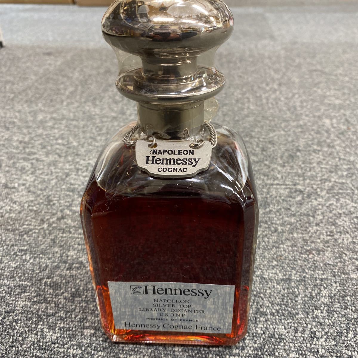 Hennessy Top Napoleon Decanter Silver Library Cognac Set Glass 0 