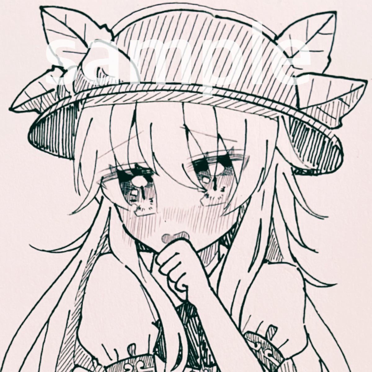 手描きイラスト 東方project 同人 比那名居天子 照れ顔 パンツ ポストカードサイズ 手描きイラスト 売買されたオークション情報 Yahooの商品情報をアーカイブ公開 オークファン Aucfan Com