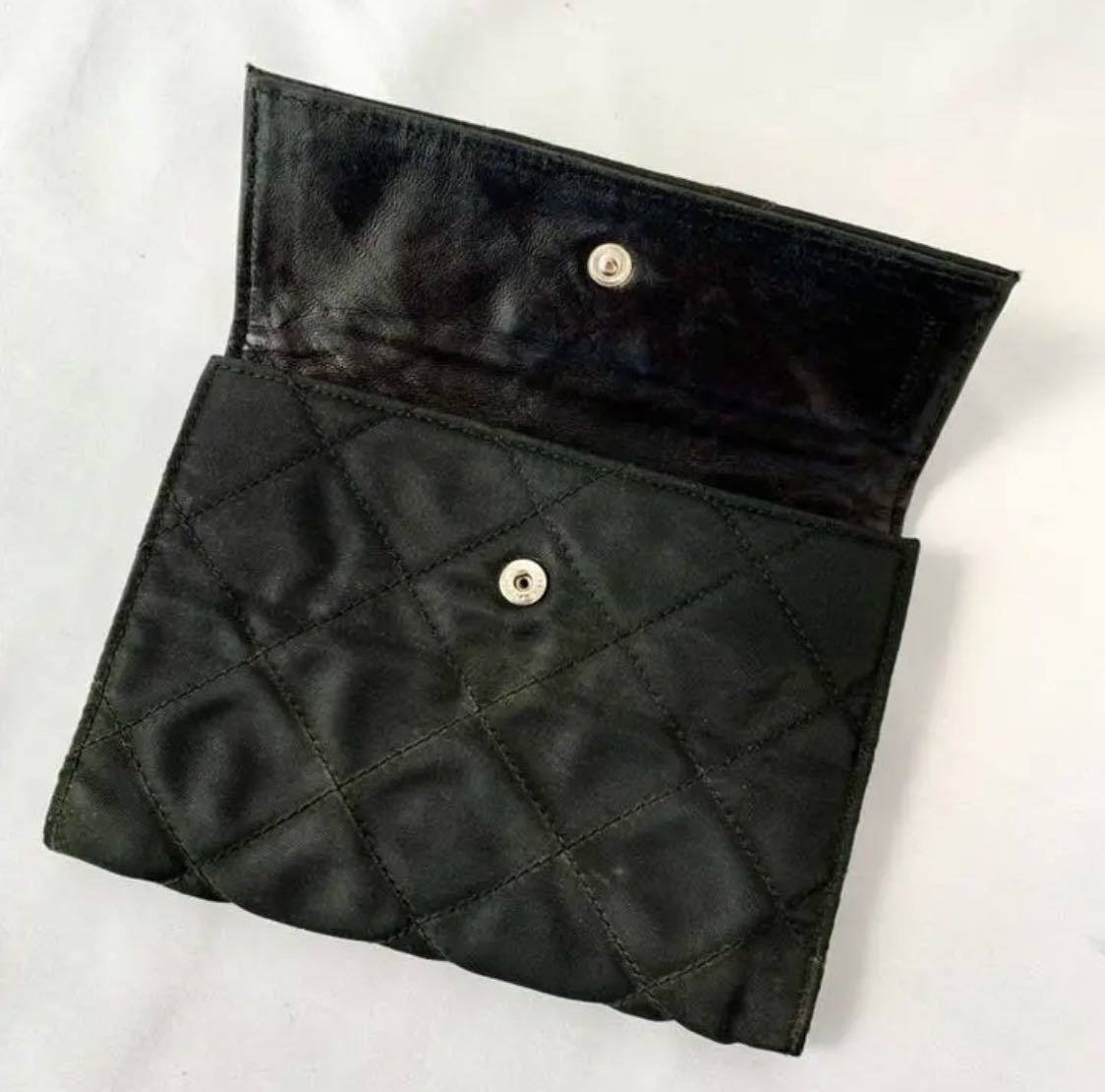プラダ ナイロン PRADA 三つ折り財布 三角ロゴ 財布 ブラック 折り財布