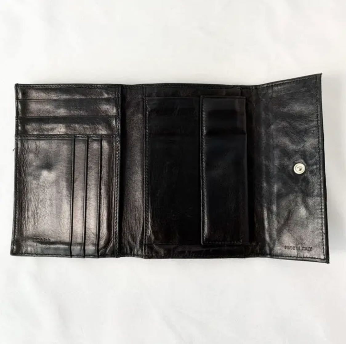 プラダ ナイロン PRADA 三つ折り財布 三角ロゴ 財布 ブラック 折り財布