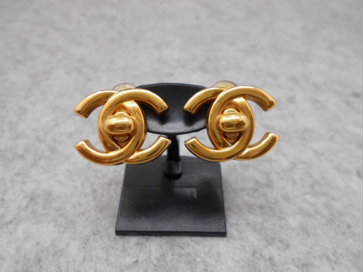 ココマーク シャネル CHANEL イヤリング 97P ヴィンテージ ゴールド 