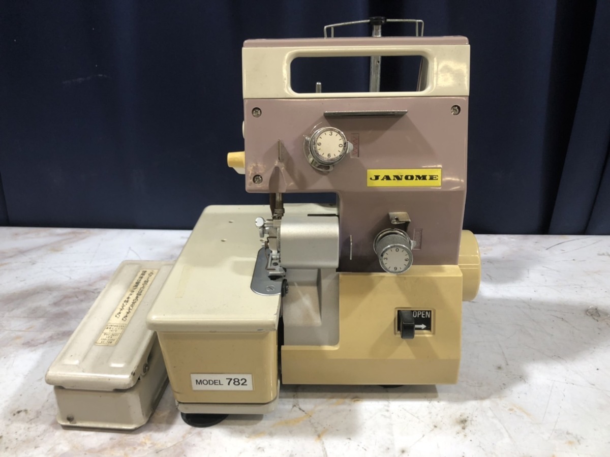ト滝】ジャノメ JANOME ロックミシン MODEL 782型 ハンドクラフト 手芸 