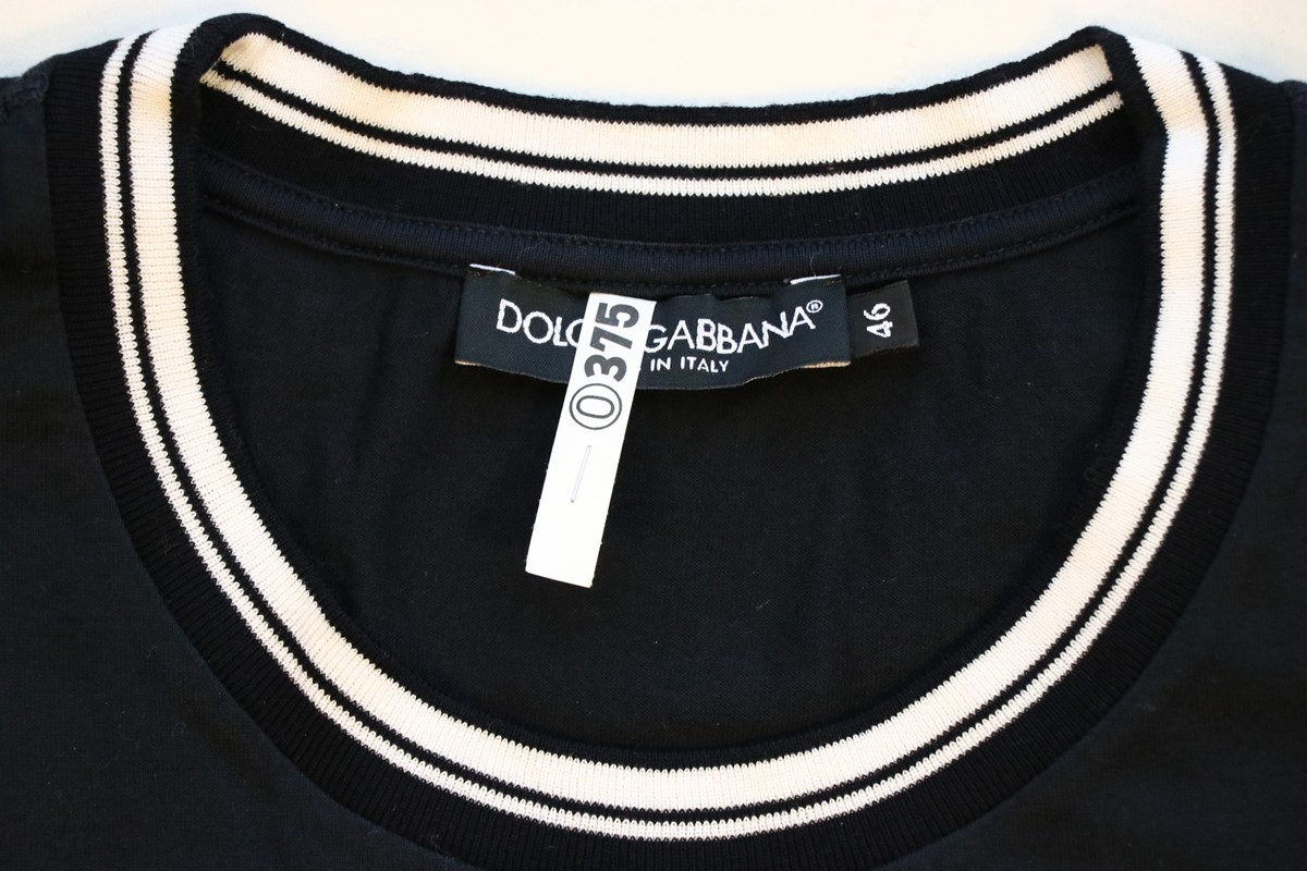 DOLCE&GABBANA MILANO Tシャツ ネイビー 46 ◇ ミラノ ロゴ 王冠 