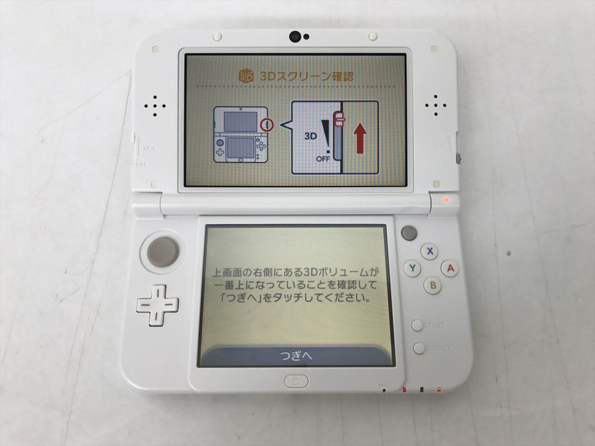 【1円】状態良 Newニンテンドー3DSLL 本体 パールホワイト 任天堂 RED-001 動作確認済 3DS LL EC22-573jy/F3