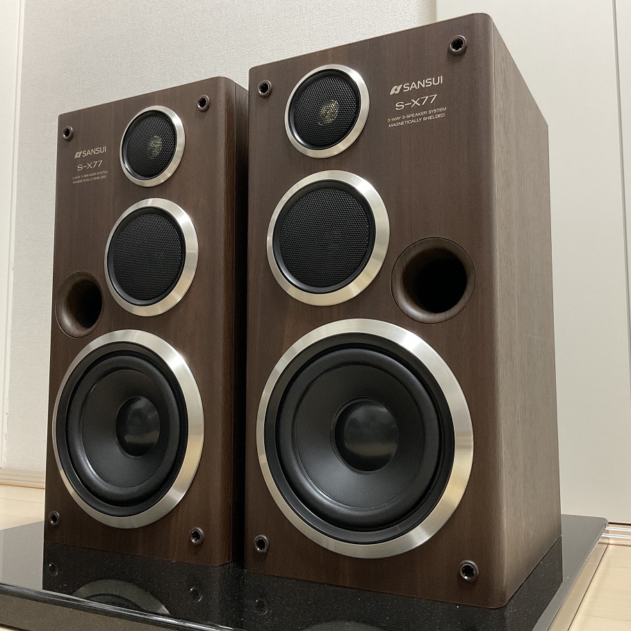 【動作良好】SANSUI S-X77 3Wayスピーカー ペア 美品 サンスイ 3Wayスピーカー S-X77 左右セット！！ S-X77 ペア