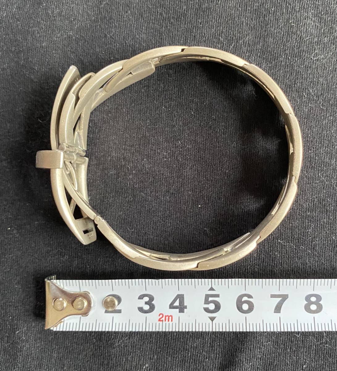 【美品】OLD GUCCI オールドグッチ BUCKLE BRACELET バックル　チェーン　ブレスレット　バングル　シルバー925 Vintage Gucci OLD striped オールド solid