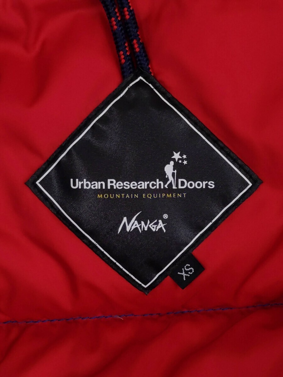 URBAN RESEARCH DOORS◆×NANGA/ダウンジャケット/XS/ナイロン/BLU