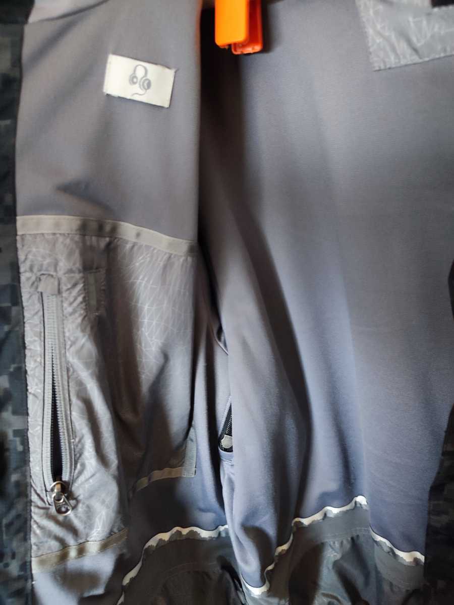 値下げ！THE NORTH FACE HyVent NS00463 グレー系 デジカモ Lサイズ 