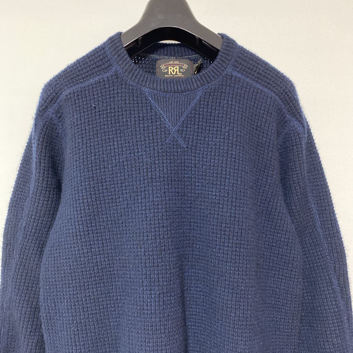 RRL ダブルアールエル カシミヤワッフルニット 黒 Sサイズ ダブル 