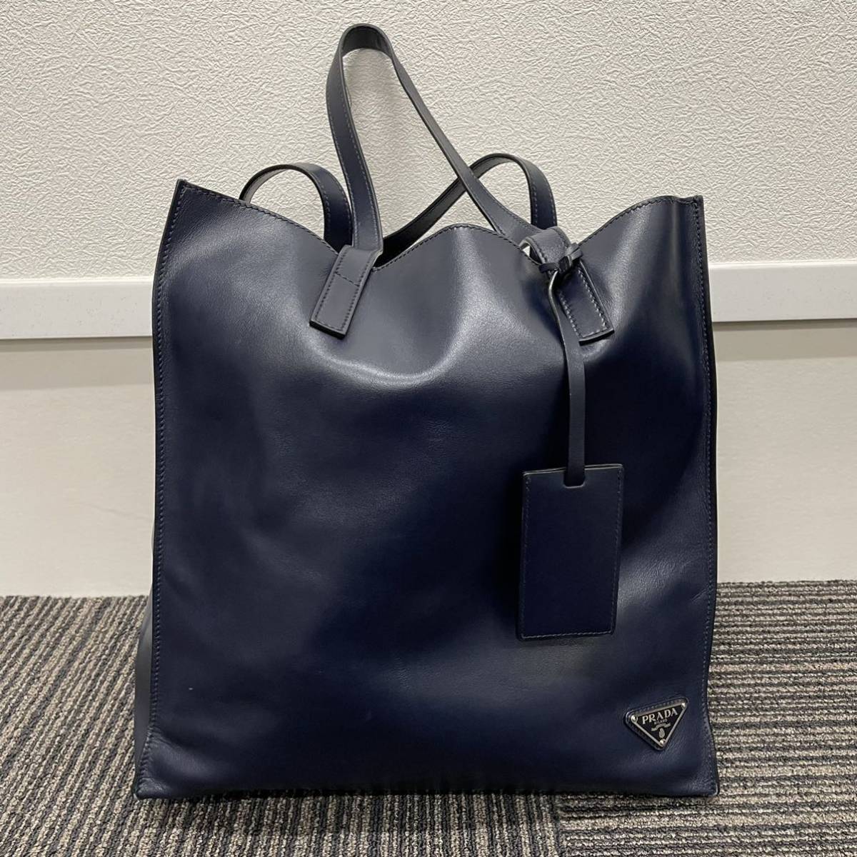 K1107】PRADA プラダ トートバッグ ハンドバッグ レザー ブラック 黒 
