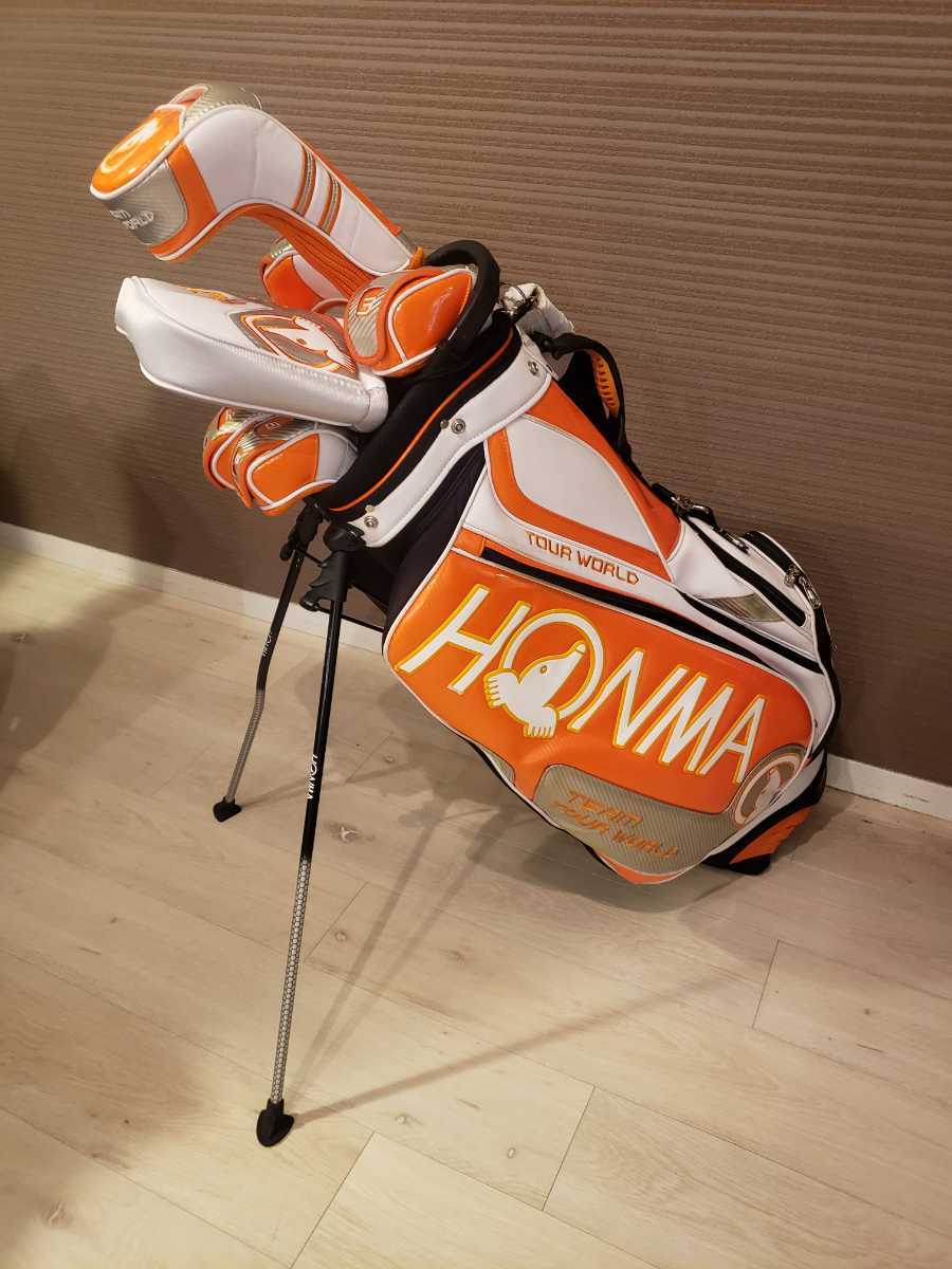 【定番人気，お買い得】 1000円スタート ヘッドカバー付き HONMAホンマ本間ゴルフ スタンド式ツアー仕様キャディーバック オレンジ(ゴルフ)｜売買されたオークション情報、yahooの商品情報をアーカイブ公開 - オーク その他