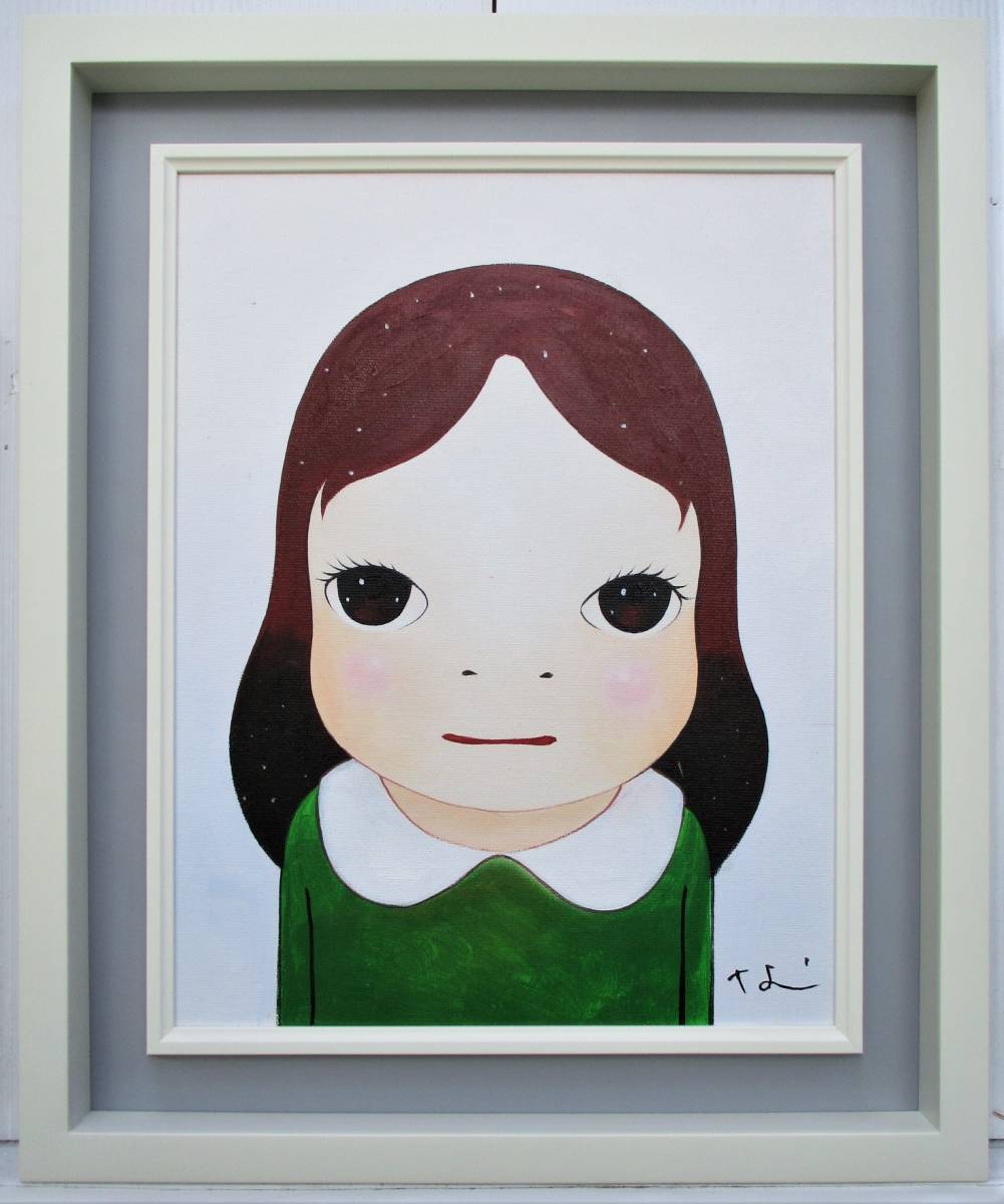 真作」織田広喜「少女」人物画 油彩画 額装 サイン有り F6号 真作」