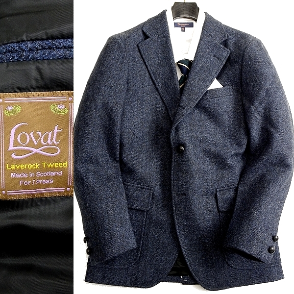 □J.PRESS Jプレス 秋冬 定価7.2万 スコットランド製生地 LOVAT社 