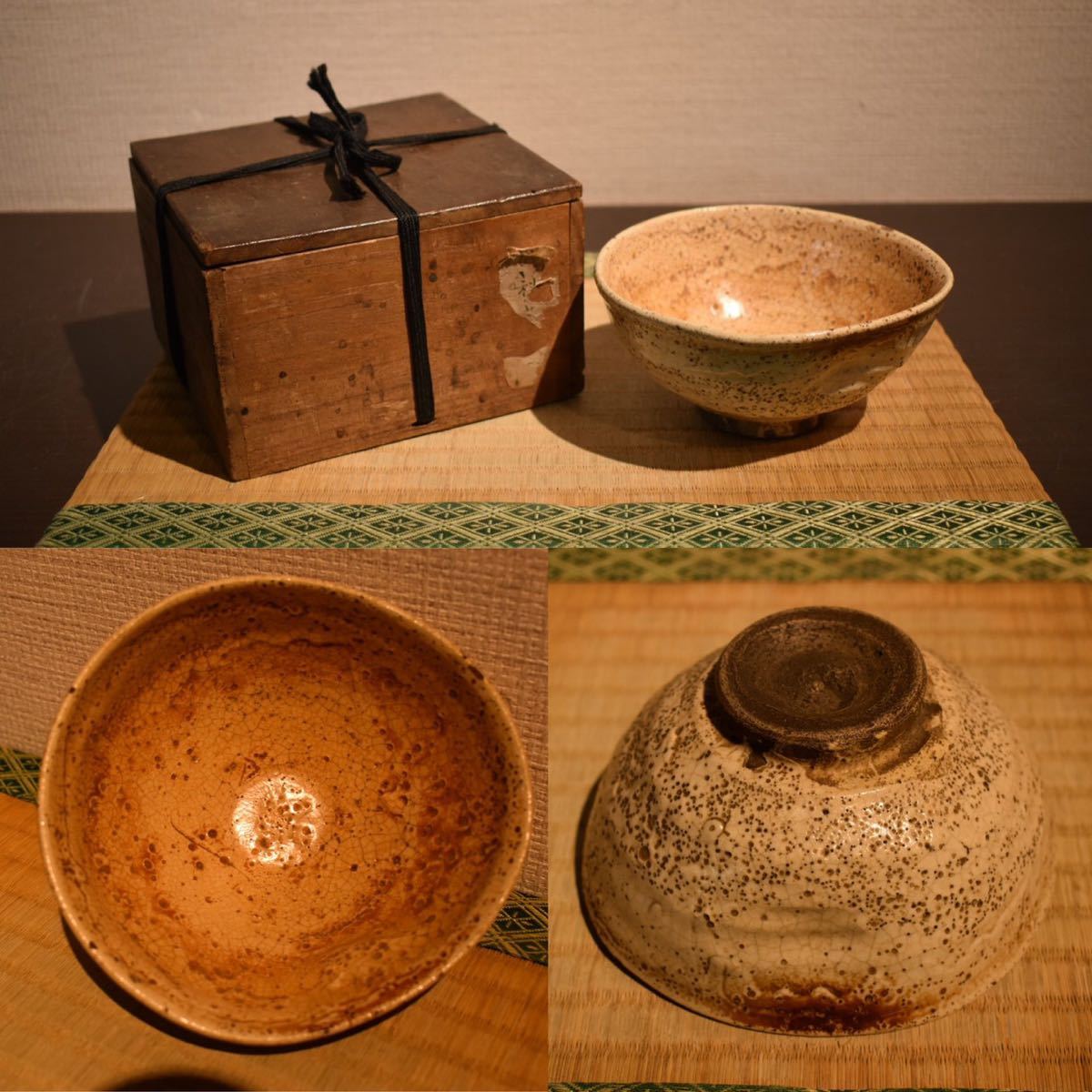 GE】E1938【東海コレクター所蔵品】時代 古萩茶碗 /茶道具 日本美術 