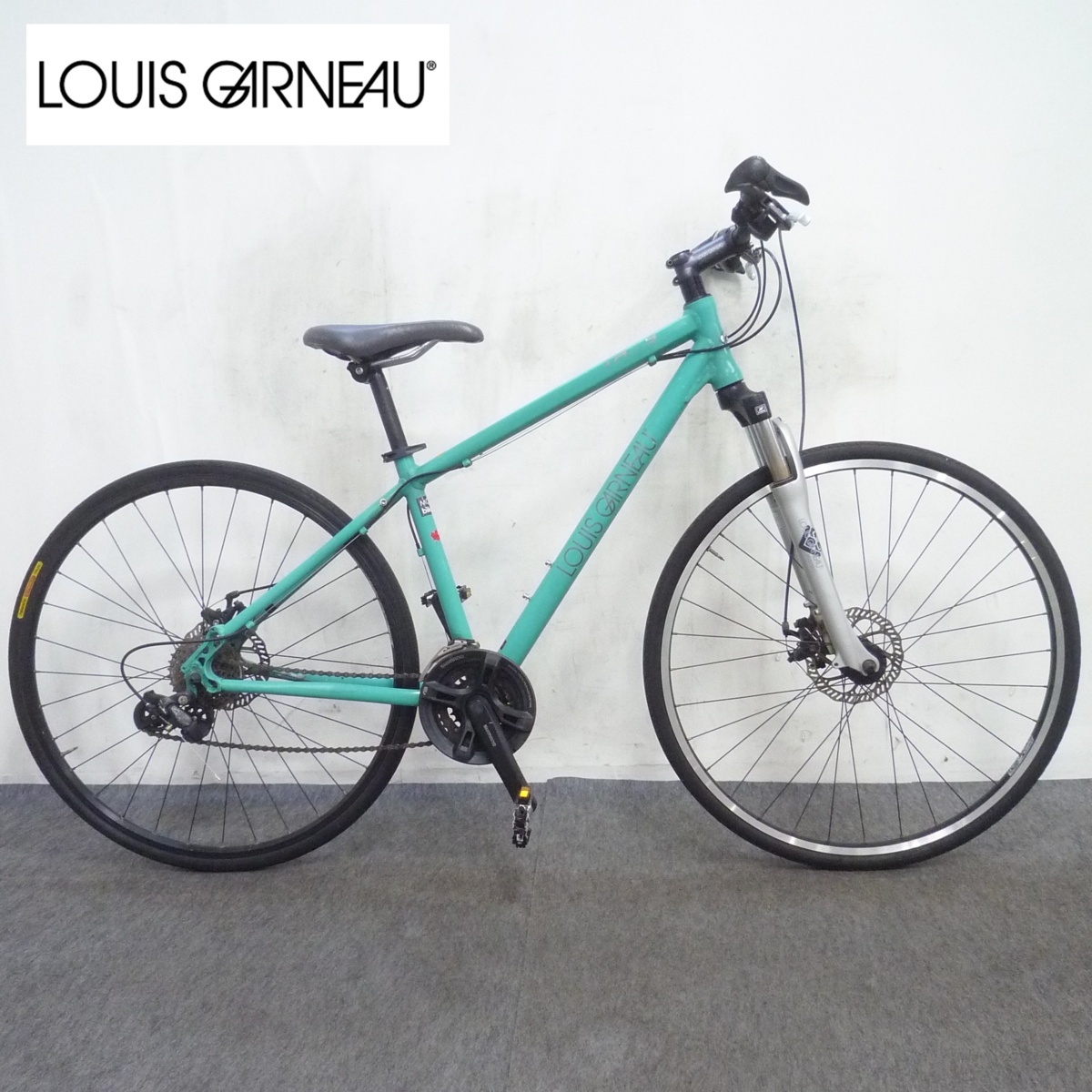 クロスバイク ルイガノ TRX3 420mm アルミフレーム 3×8 700×28C SHIMANO Fサス LOUIS GARNEAU ●