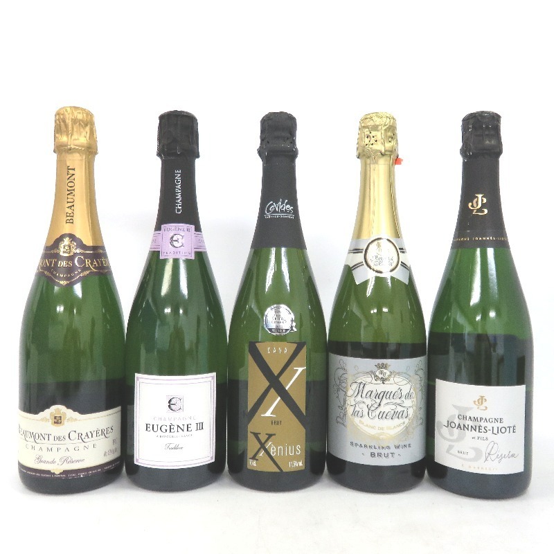 【お得，得価】 スパークリングワイン 5本セット 750ml 箱なし(シャンパーニュ)｜売買されたオークション情報、yahooの商品情報をアーカイブ公開 - オークファン スパークリング