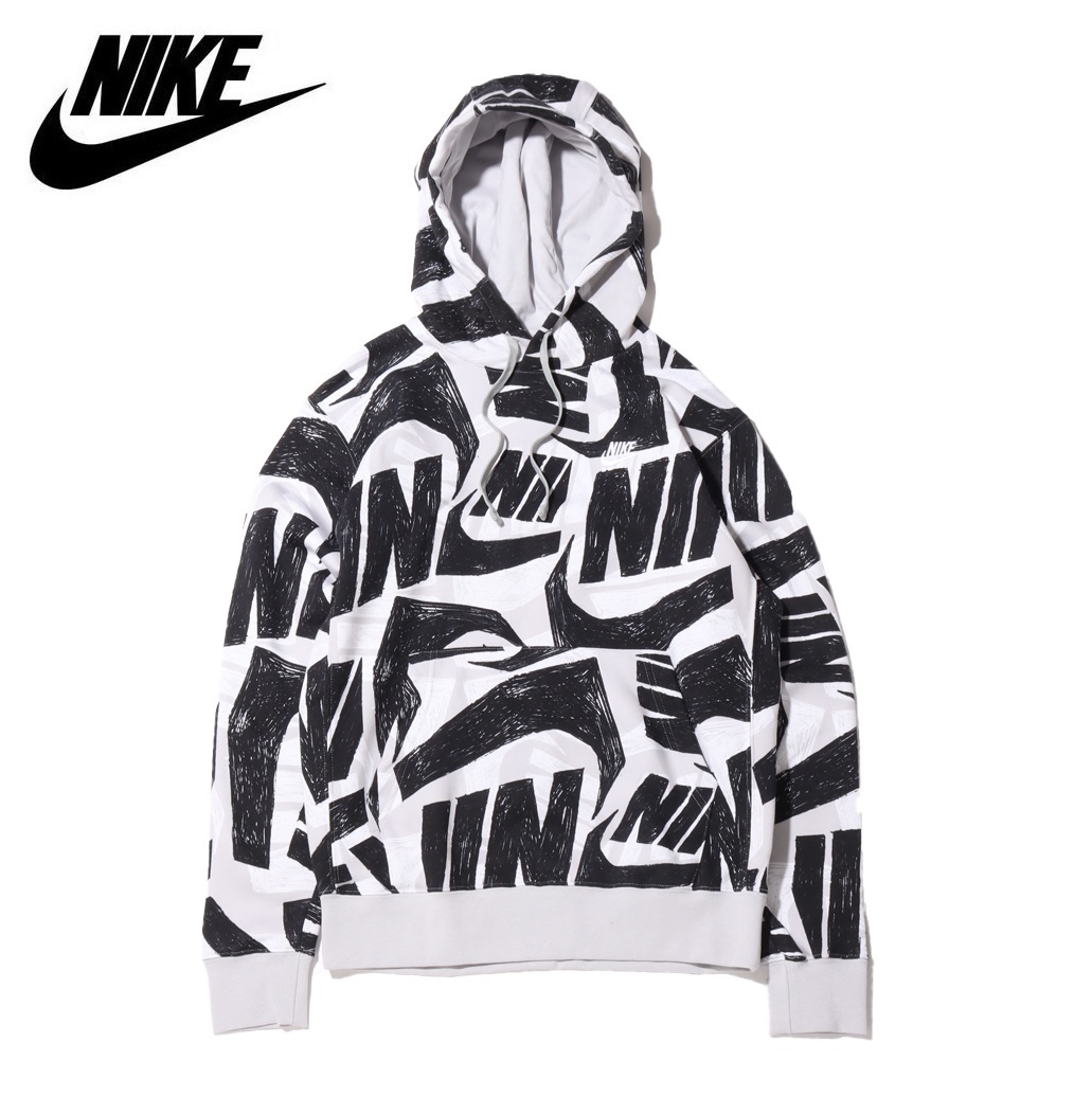 NIKE CLUB HOODIE PO BB AOP ナイキ クラブ BB AOP プルオーバーフーディ サイズ XXL 2XL カラー BLACK GRAY WHITE スウェット パーカー 