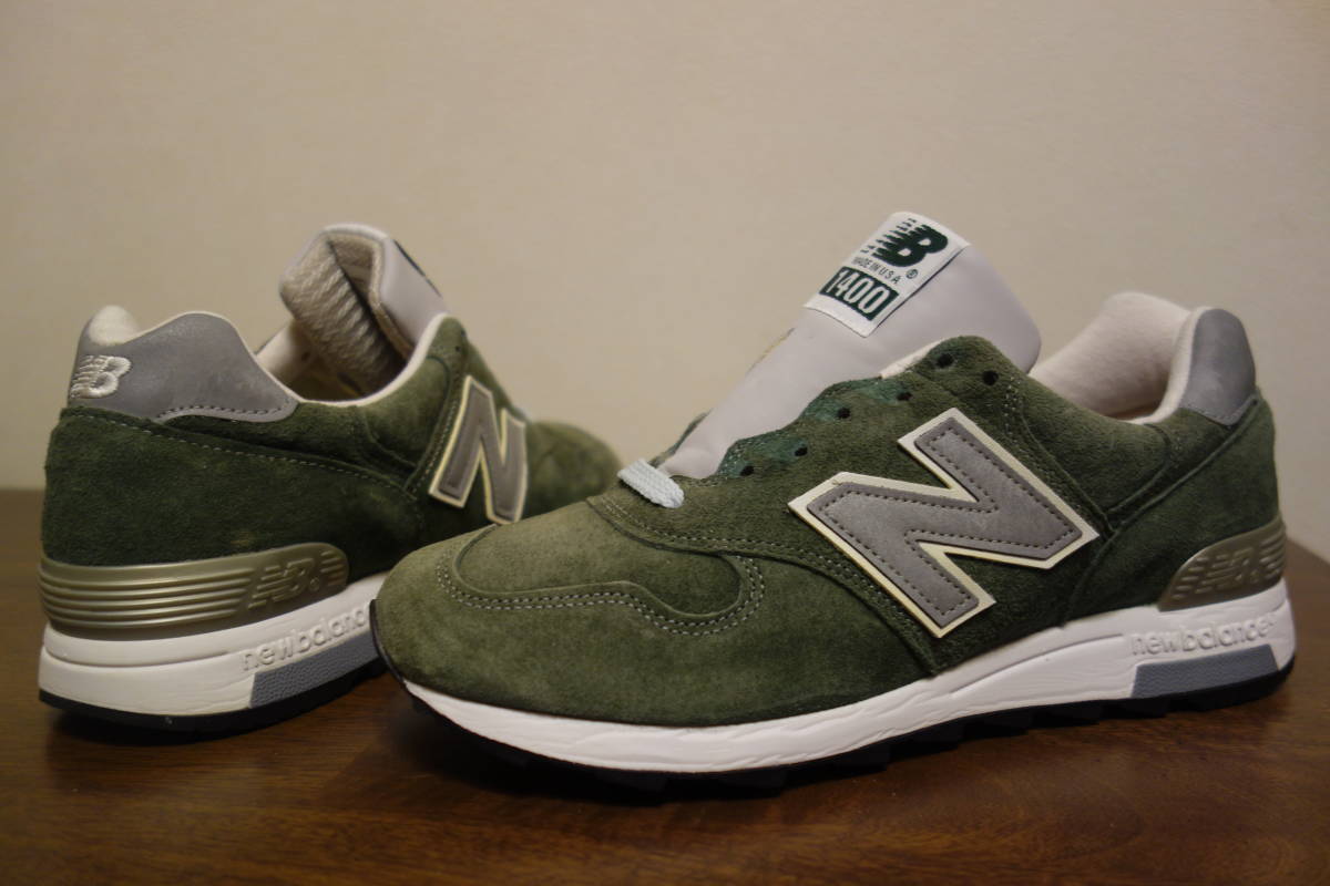 新品未使用 New Balance M1400 MG 25.5cm USA 緑 スエード 576 新品未使用 New Balance M1400 MG 25.5cm USA 緑 スエード 576