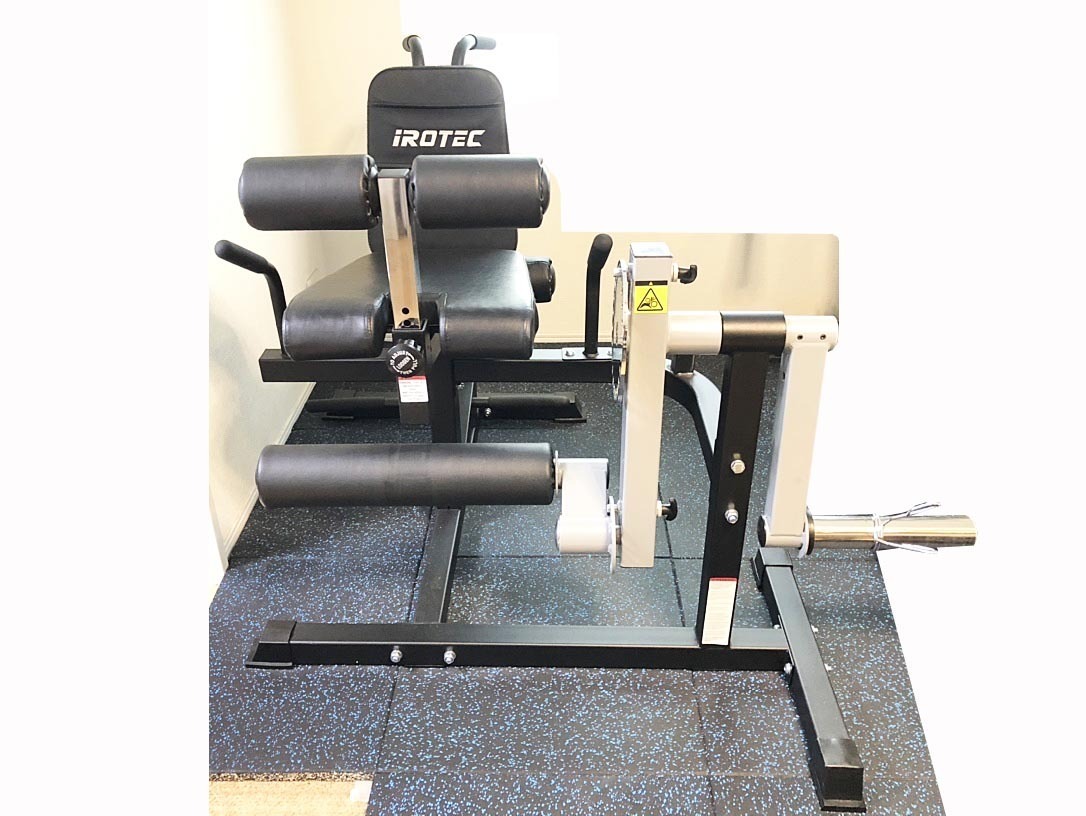 2020年製美品♪IROTEC　レッグエクスカール＆アブバックベンチWOT　レッグエクステンション レッグカール　径50mm専用　筋トレ　TO-LECAB　