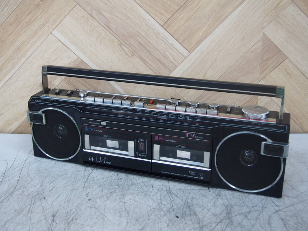 ☆SANYO サンヨー MR-WU4 MKⅡ ステレオ ダブルラジカセ ジャンク 桂