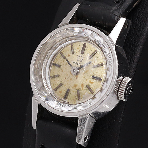 1円◎稼働品◎【OMEGA/オメガ】手巻き アンティーク スイス製 カット 