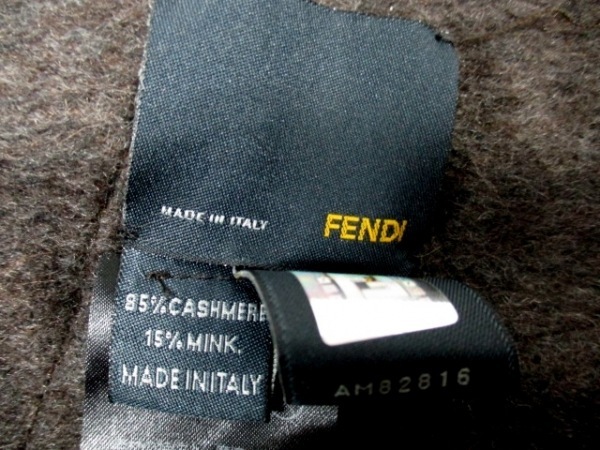 FENDI ミンクファー付きカシミヤショール マフラー FENDI - 極美