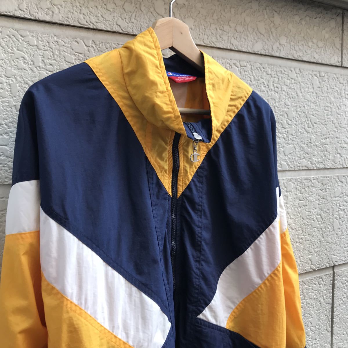 US古着 Champion ナイロンジャケット ウインドブレーカー ジップアップ 