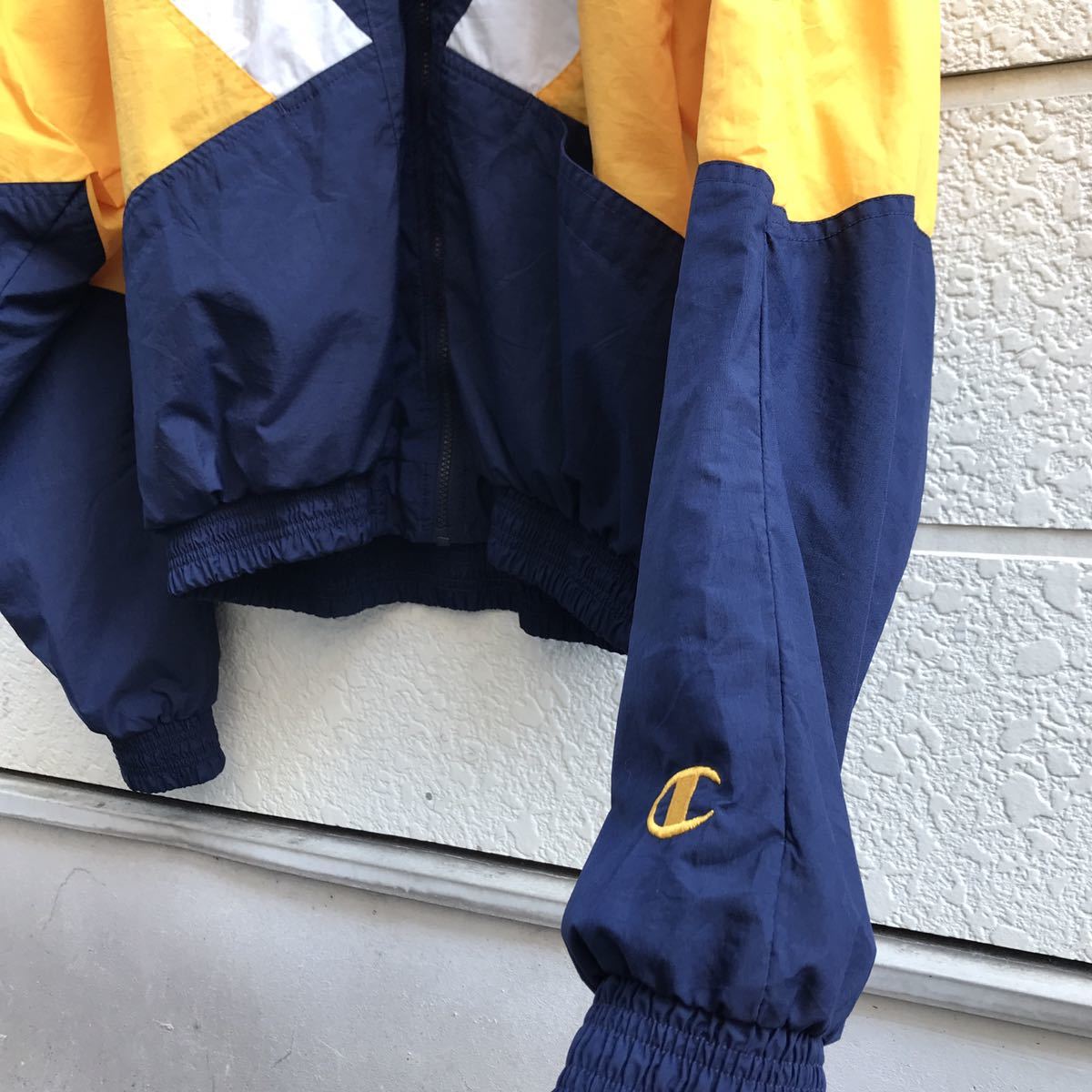 US古着 Champion ナイロンジャケット ウインドブレーカー ジップアップ 