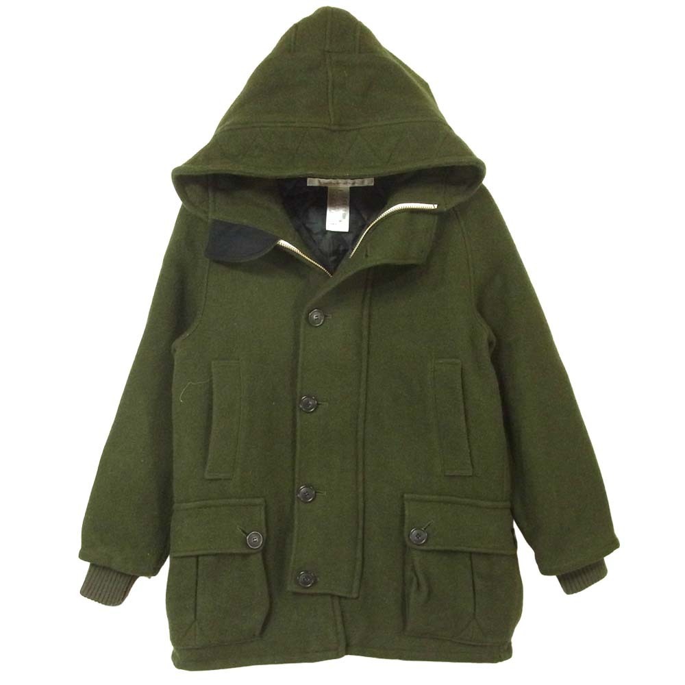 EEL イール Aurora Man Coat W オーロラ マン コート ウール 日本製 カーキ系 XS【美品】【中古】 【即決】
