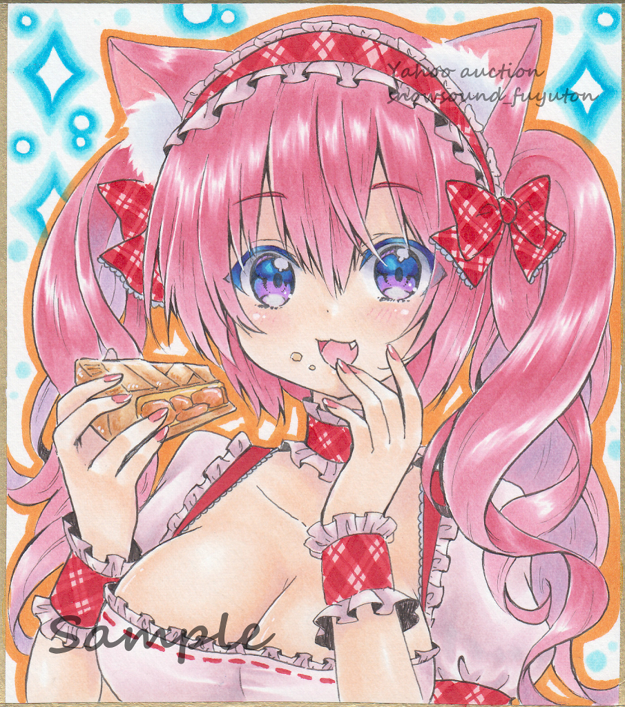 オリジナル 手描きイラスト (小色紙)