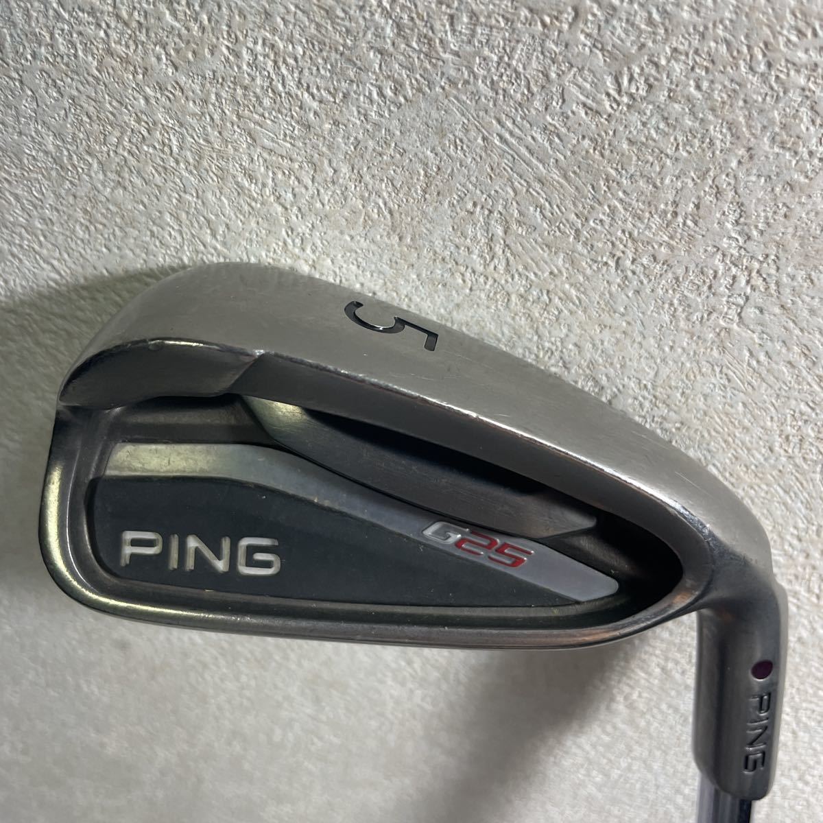 ☆名器 PING☆ピン G25 5番 アイアン 単品 マルーンドット スチール