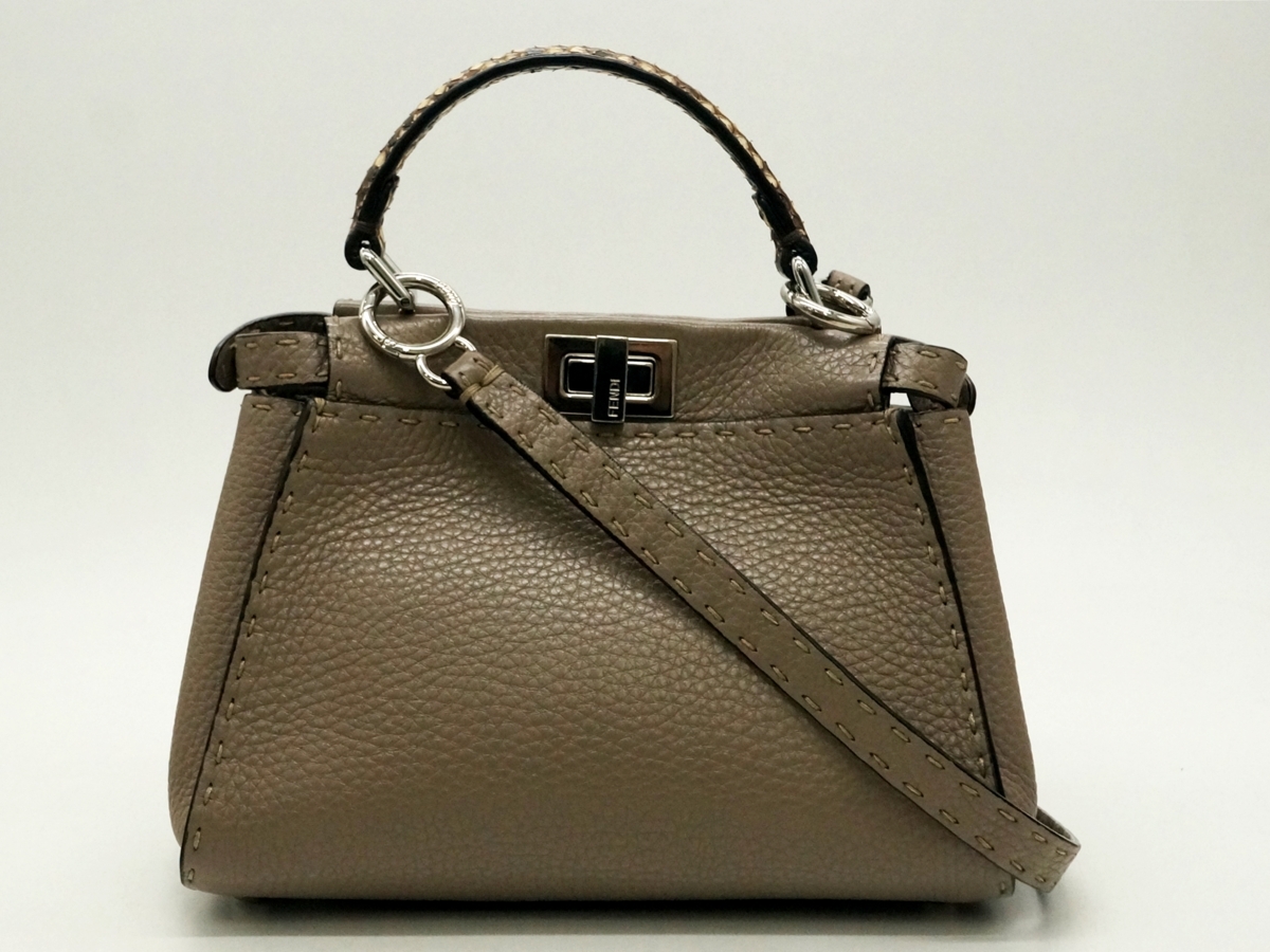 ピーカブー FENDI セレリア コルダ ダブグレー スモール フェンディ 