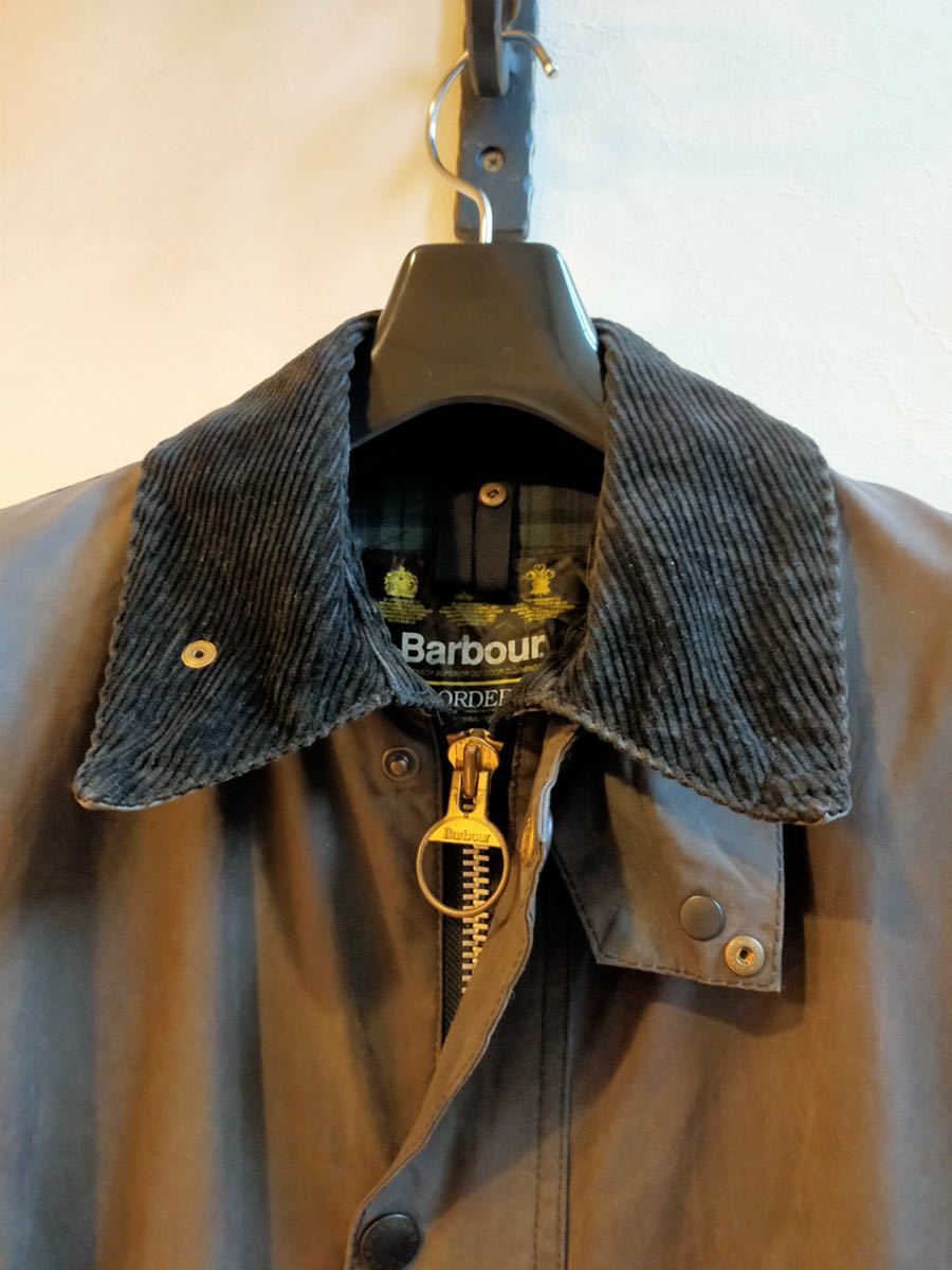 希少 Barbour Border ブラック バブアー ボーダー 英国製 C34相当