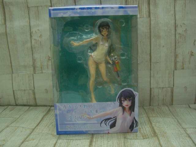 Hy9016-107♪【80】未開封 青春ブタ野郎はバニーガール先輩の夢を見ない 1/7 桜島麻衣 水鉄砲デートver.