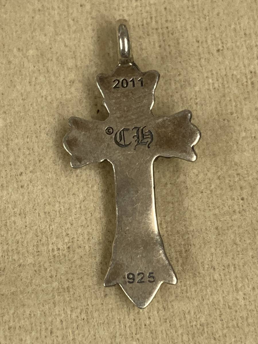 1円スタート☆クロムハーツCHROME HEARTS ダブルクロスチャーム◇925