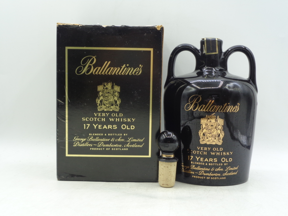 BALLANTINE'S 17年 バランタイン スコッチ ウイスキー 黒陶器ボトル 箱