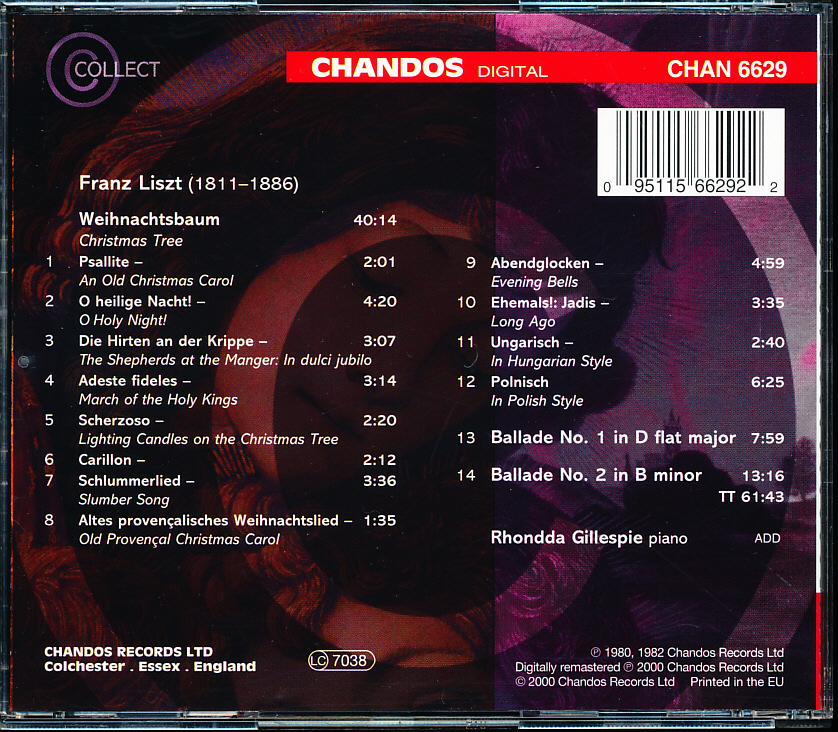 盤面良好 Chandos ローンダ ギレスピー リスト クリスマス ツリー バラード第1番 第2番 4枚同梱可能 11cb 器楽 売買されたオークション情報 Yahooの商品情報をアーカイブ公開 オークファン Aucfan Com